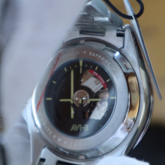 AVI-8 P51 Mustang Jubilee Limited Edition Watch (White Dial/Silver Band) - Picture 6 of 11